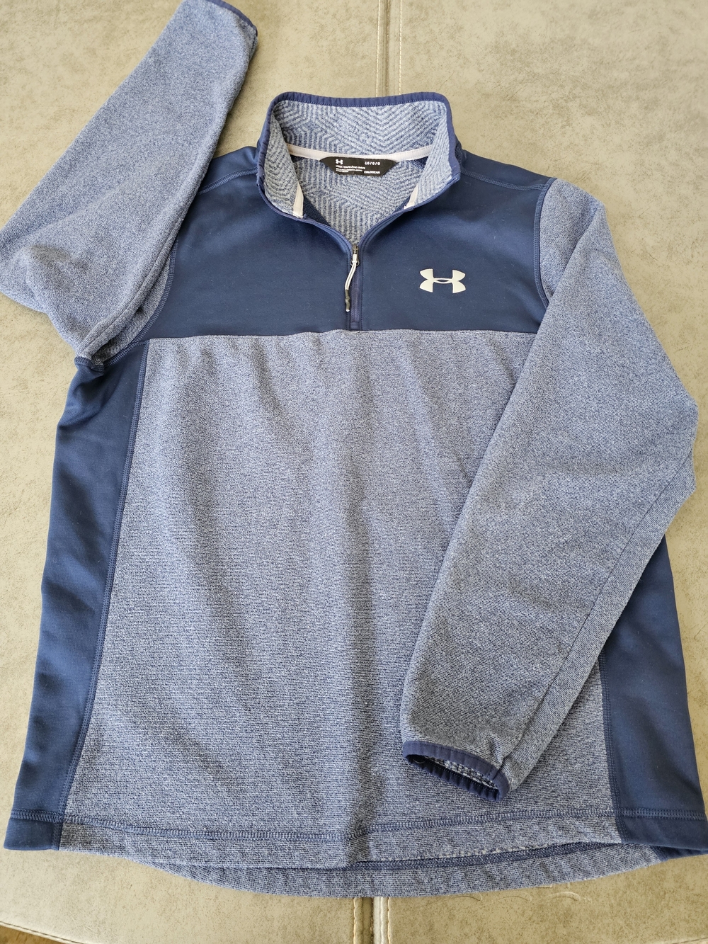 Under Armour Men’s Blue Quarter-Zip Fleece Pullover Size Large
